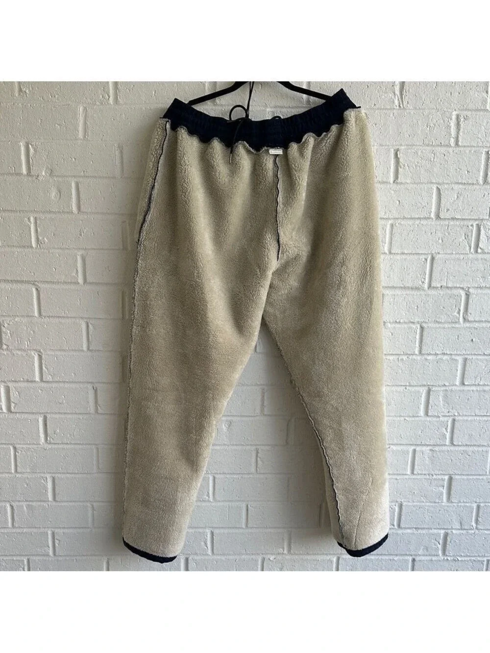 Lentta Men's Navy Fleece Sweatpants Warm Athletic Sherpa Lined Track Joggers XXL